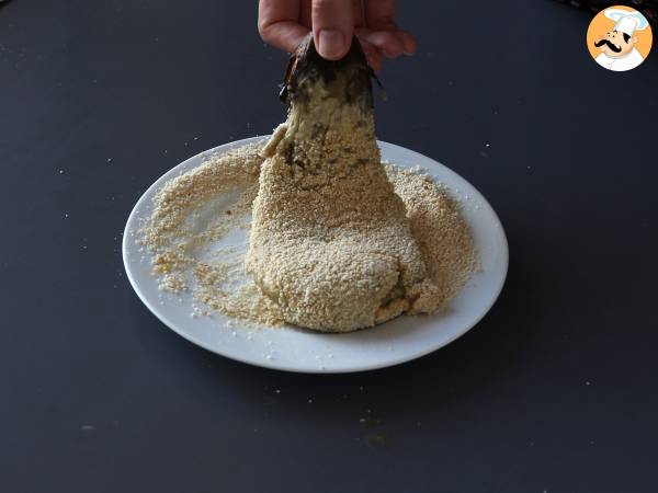 Panerad aubergine Milanese style men vegetarisk - Air Fryer matlagning - Beredning steg 8