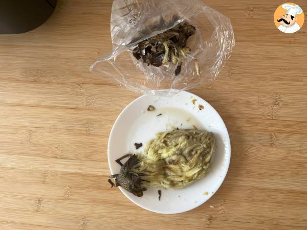 Hur rostar och skalar du enkelt en aubergine i Air Fryer? Den superenkla metoden! - Beredning steg 5