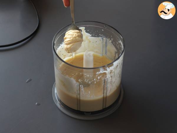 Lätt majonnäs med hårdkokta ägg utan olja! Perfekt när du inte kan äta råa ägg! - Beredning steg 3