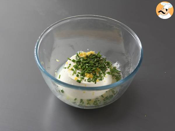 Superuppfriskande sommartårta: ricotta, gurka och rökt lax - Beredning steg 4