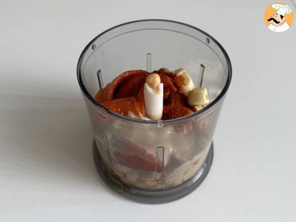 Hummus med röd paprika - Beredning steg 5
