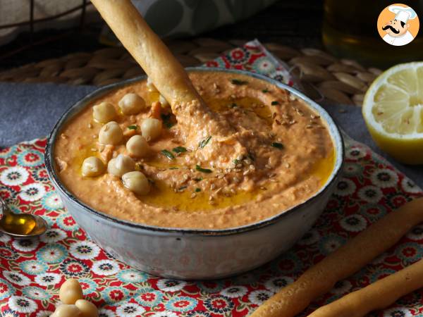 Hummus med röd paprika - Beredning steg 7