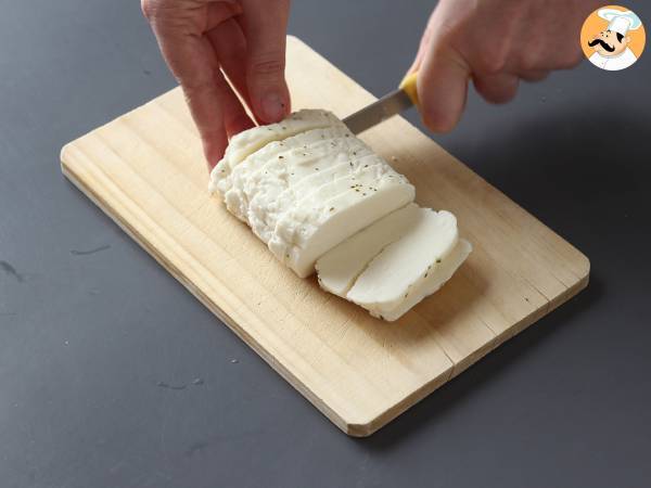 Gyros med halloumi, en vegetarisk version av den grekiska smörgåsen! - Beredning steg 1