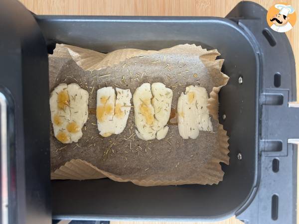 Halloumi med honung grillad i Air Fryer - Beredning steg 3