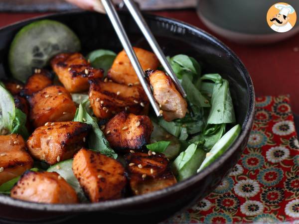 Laxbitar i luftfrysning med asiatisk marinad - Beredning steg 4