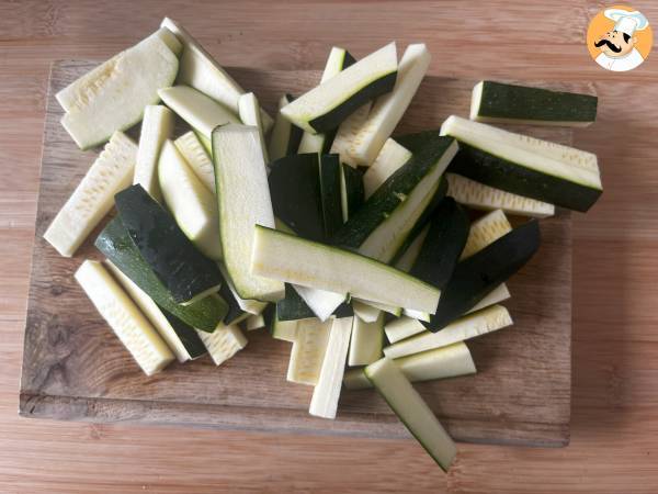 Zucchinifrites i Air fryer - Beredning steg 1