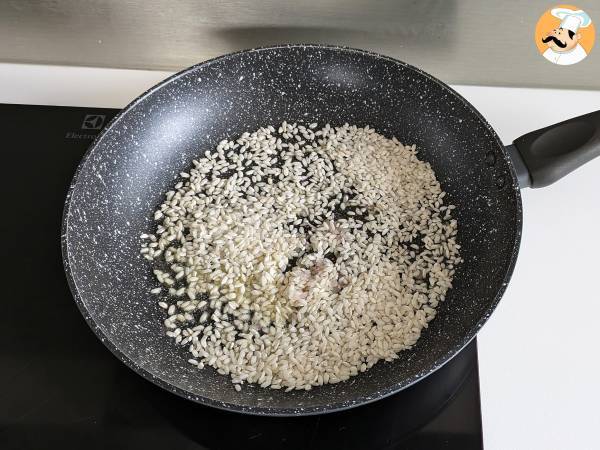Risotto med räkor och citron, en elegant och enkel rätt att förbereda - Beredning steg 3