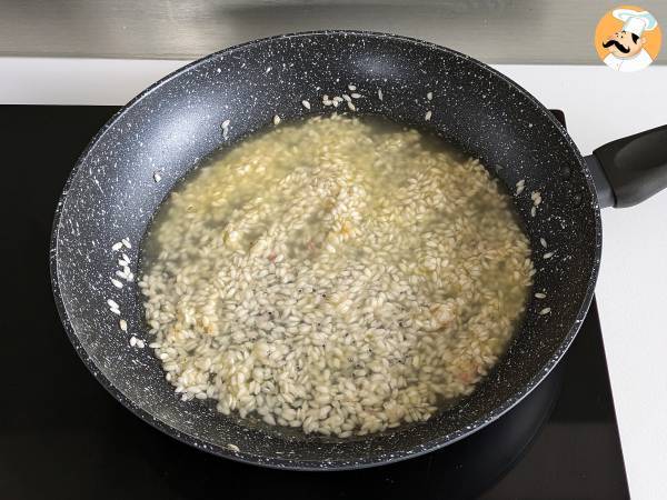 Risotto med räkor och citron, en elegant och enkel rätt att förbereda - Beredning steg 5
