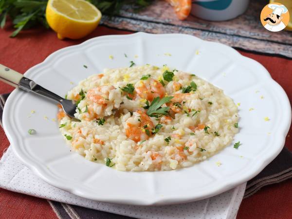 Risotto med räkor och citron, en elegant och enkel rätt att förbereda - Beredning steg 8