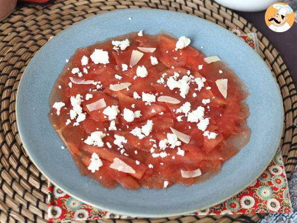 Carpaccio av vattenmelon: en uppfriskande förrätt för sommaren - Beredning steg 3