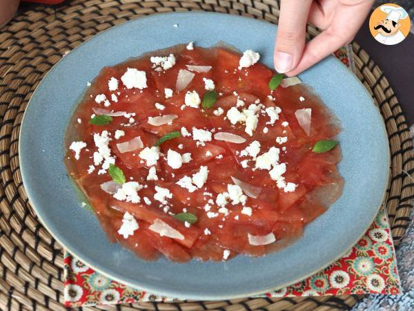 Carpaccio av vattenmelon: en uppfriskande förrätt för sommaren - Beredning steg 4