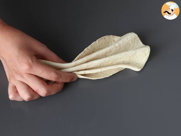 Vad man ska göra med tortillas? Gratäng med skinka, spenat och mozzarella på kruskakemässigt vis - Beredning steg 3