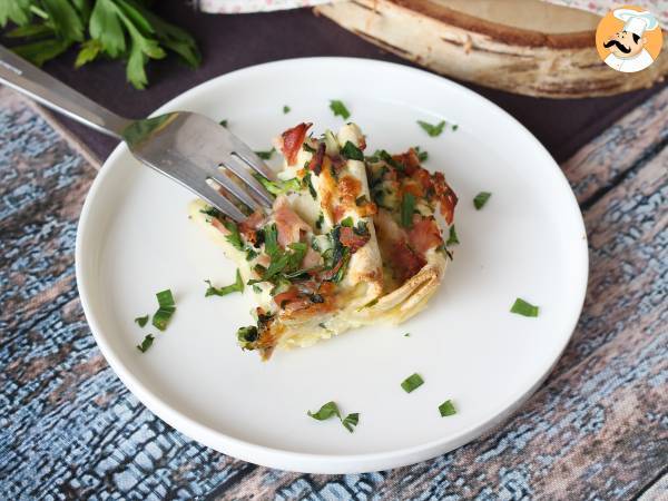 Vad man ska göra med tortillas? Gratäng med skinka, spenat och mozzarella på kruskakemässigt vis - Beredning steg 7