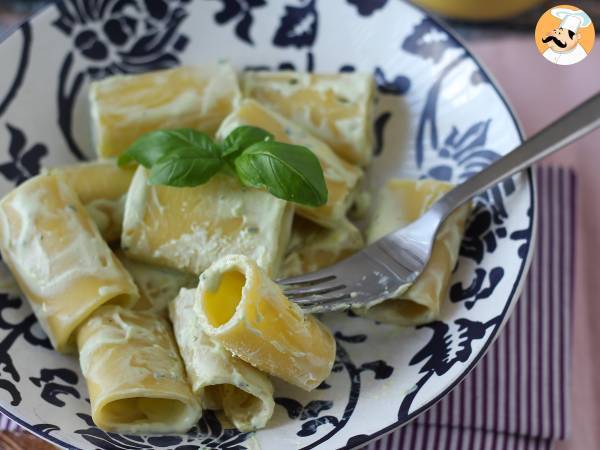 Pasta med ricottakräm och basilika - Beredning steg 7