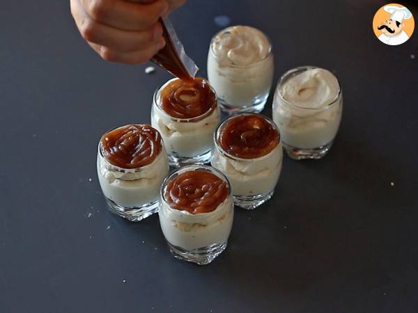 Glas i Mont Blanc-stil med kastanjekräm - Beredning steg 12