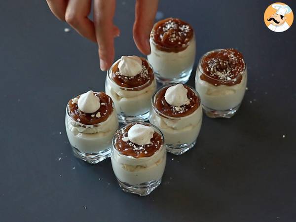 Glas i Mont Blanc-stil med kastanjekräm - Beredning steg 13