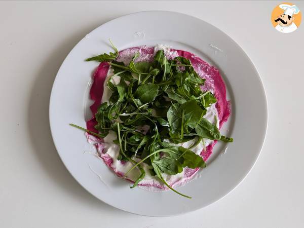 Crepesrullar med rödbetor, ricotta och ruccola - Beredning steg 7