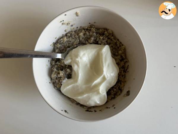 Overnight oats med röd frukt och choklad, en hälsosam och mättande frukost! - Beredning steg 3
