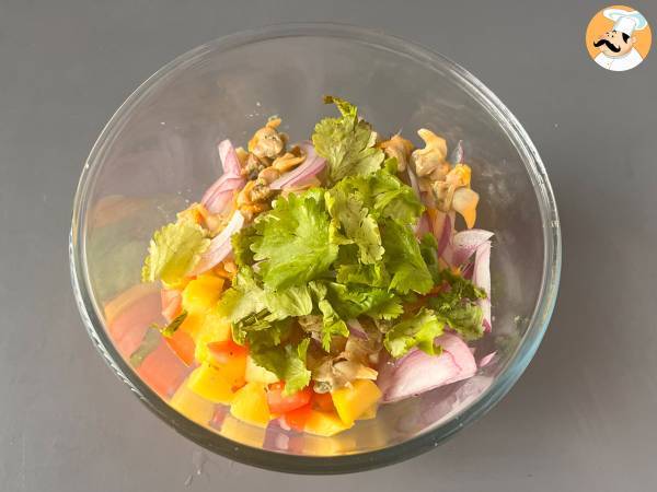 Ceviche med konserverade hjärtmusslor - Beredning steg 3