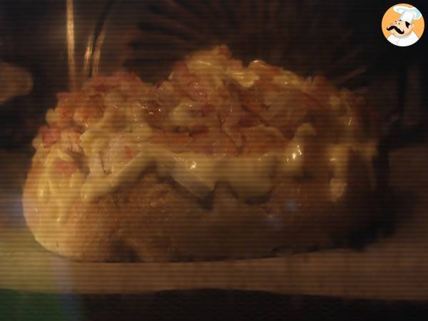 Fyllt igelkottsbröd i tartiflette-stil - Beredning steg 9