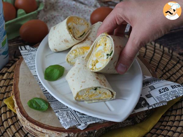 Mjuk och superproteinfylld wrap med ägg och fetaost - Beredning steg 8