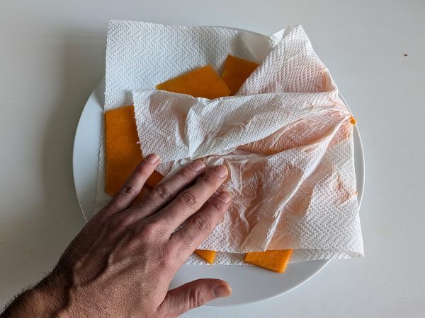 Pumpachips i luftfryser: lätta och välsmakande - Beredning steg 2
