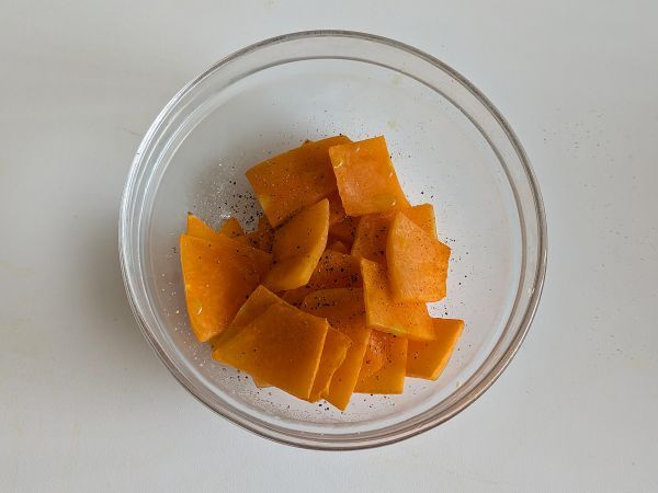 Pumpachips i luftfryser: lätta och välsmakande - Beredning steg 4