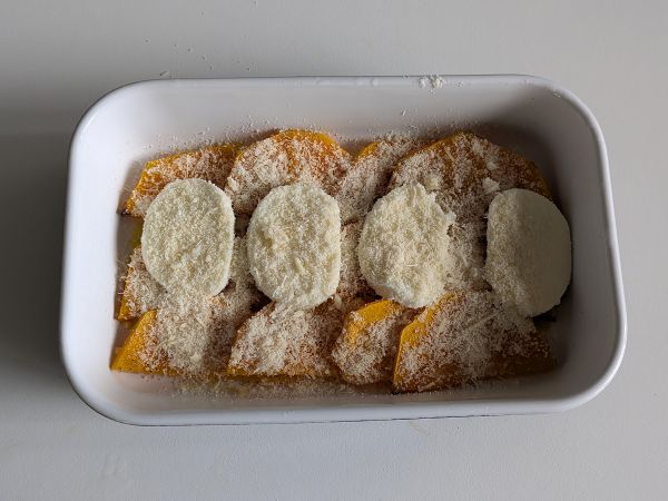 Vegetarisk pumpa parmigiana - Beredning steg 5