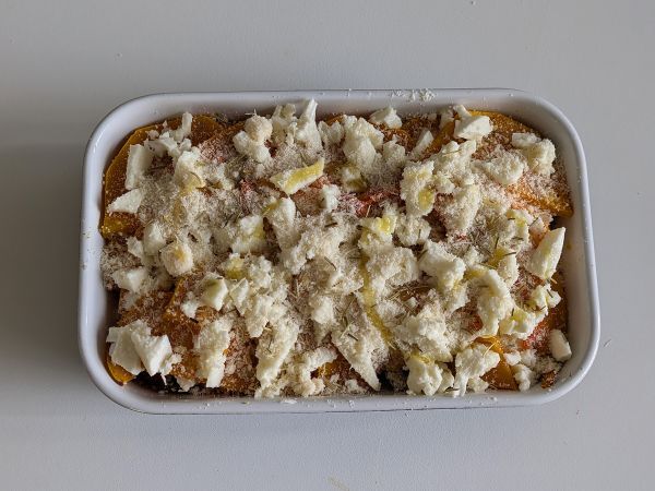 Vegetarisk pumpa parmigiana - Beredning steg 6