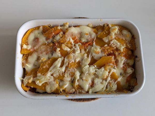 Vegetarisk pumpa parmigiana - Beredning steg 8