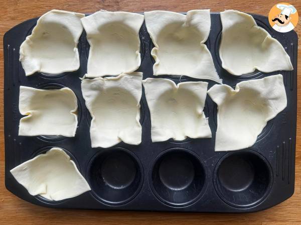 Mini smördegsbakelser med spenat och getost - Beredning steg 7