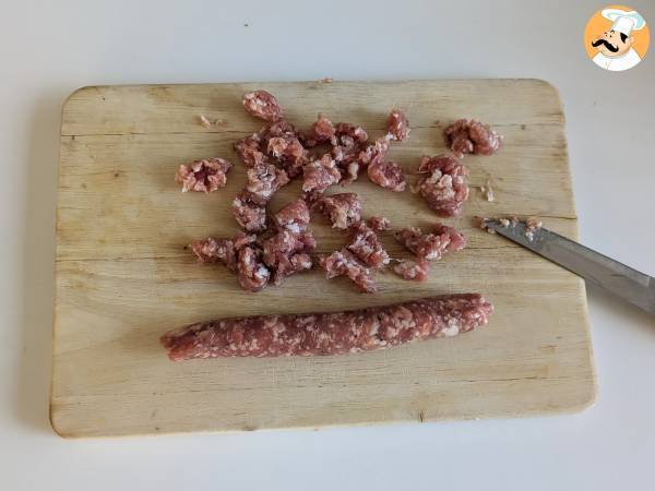 Pasta med korvsås: en enkel rätt med intensiv smak - Beredning steg 1