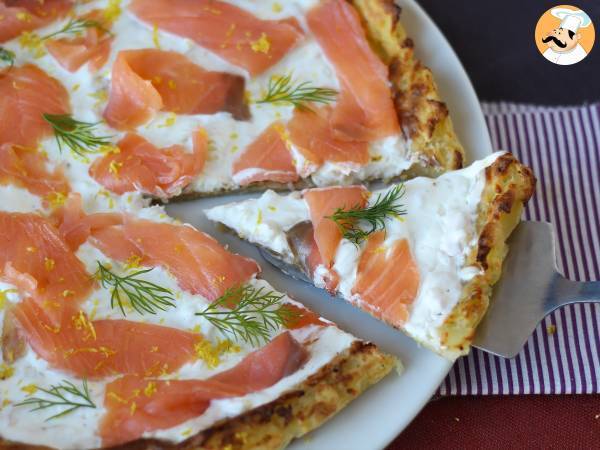 Tart med rökt lax och potatisbotten - Beredning steg 8