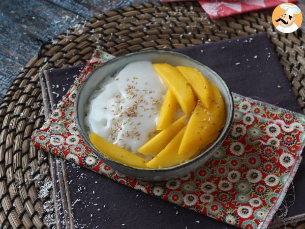 Mango sticky rice, den superbekväma thailändska desserten - Beredning steg 9