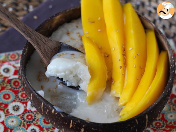 Mango sticky rice, den superbekväma thailändska desserten - Beredning steg 10