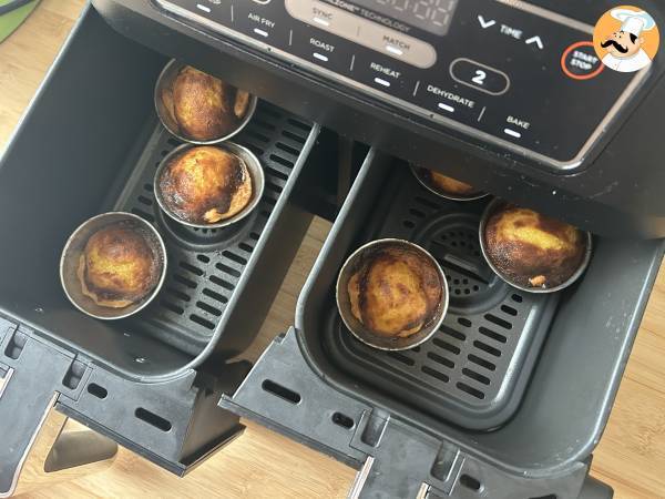Pastéis de nata i en luftfryser. Det snabba och enkla receptet på den traditionella portugisiska sötsaken. - Beredning steg 8