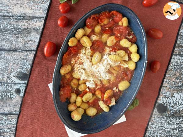 Bakad feta gnocchi med Airfryer, en supersnabb rätt med körsbärstomater och feta! - Beredning steg 5