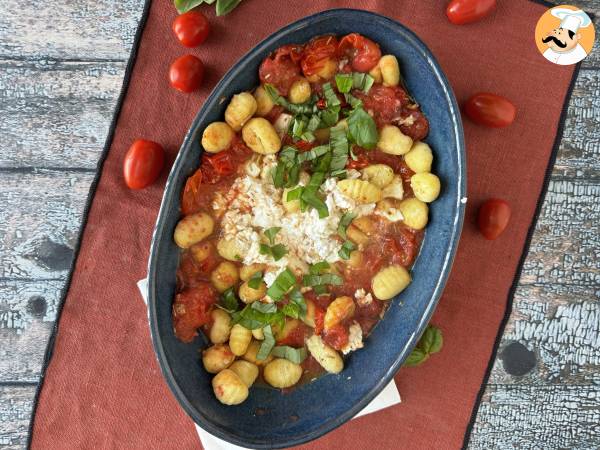 Bakad feta gnocchi med Airfryer, en supersnabb rätt med körsbärstomater och feta! - Beredning steg 6