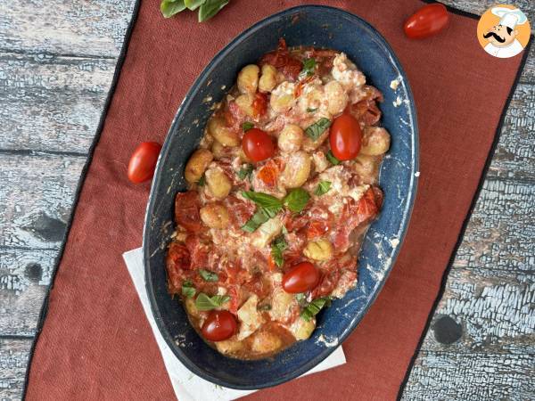 Bakad feta gnocchi med Airfryer, en supersnabb rätt med körsbärstomater och feta! - Beredning steg 7