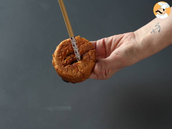 Cruffins, en kombination av en croissant och en muffins, med vaniljsås och choklad - Beredning steg 13
