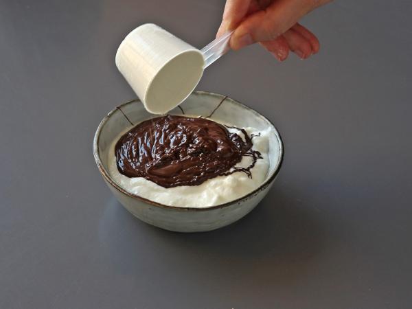 Chokladmousse med vassleprotein - Beredning steg 2