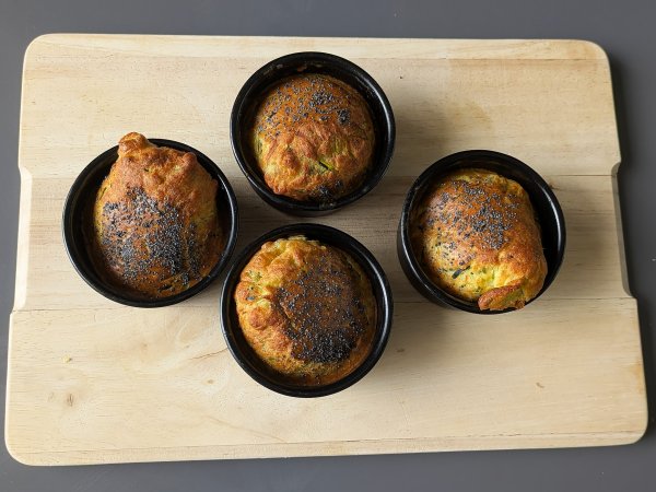 Courgette muffins i luftfryser: det lätta och fluffiga receptet - Beredning steg 7