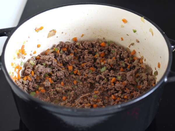 Pasta med bolognesesås - tagliatelle al ragù alla bolognese - Beredning steg 3
