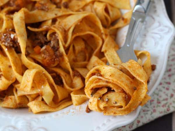 Pasta med bolognesesås - tagliatelle al ragù alla bolognese - Beredning steg 9