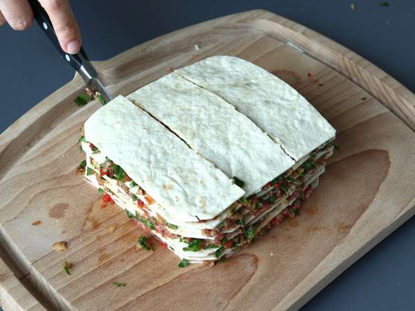 Lavash kebabspett med tortillas, enkelt att tillaga i airfryer! - Beredning steg 7