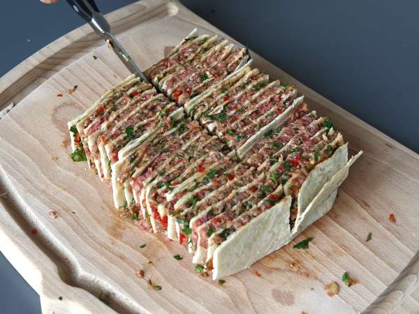 Lavash kebabspett med tortillas, enkelt att tillaga i airfryer! - Beredning steg 8