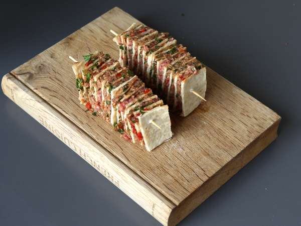 Lavash kebabspett med tortillas, enkelt att tillaga i airfryer! - Beredning steg 9