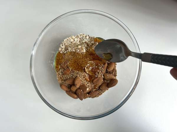Granola express med airfryer, för att göra din frukost krispigare - Beredning steg 2