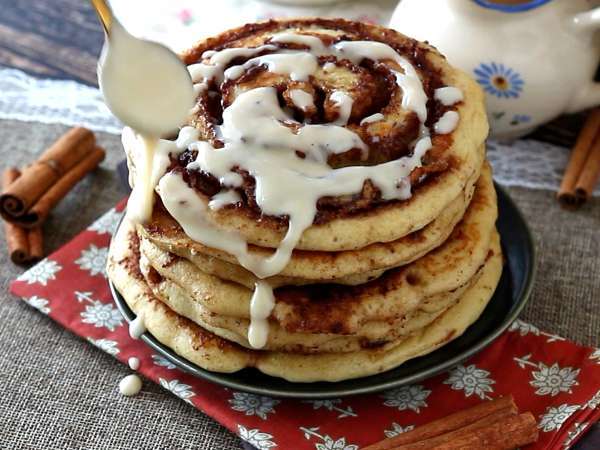 Pannkakor med kanelbullar, för dem som älskar kanel - Beredning steg 9