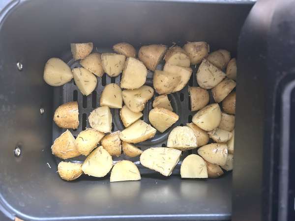 Panerad gudarnas kapris med airfryerpotatis - Beredning steg 2